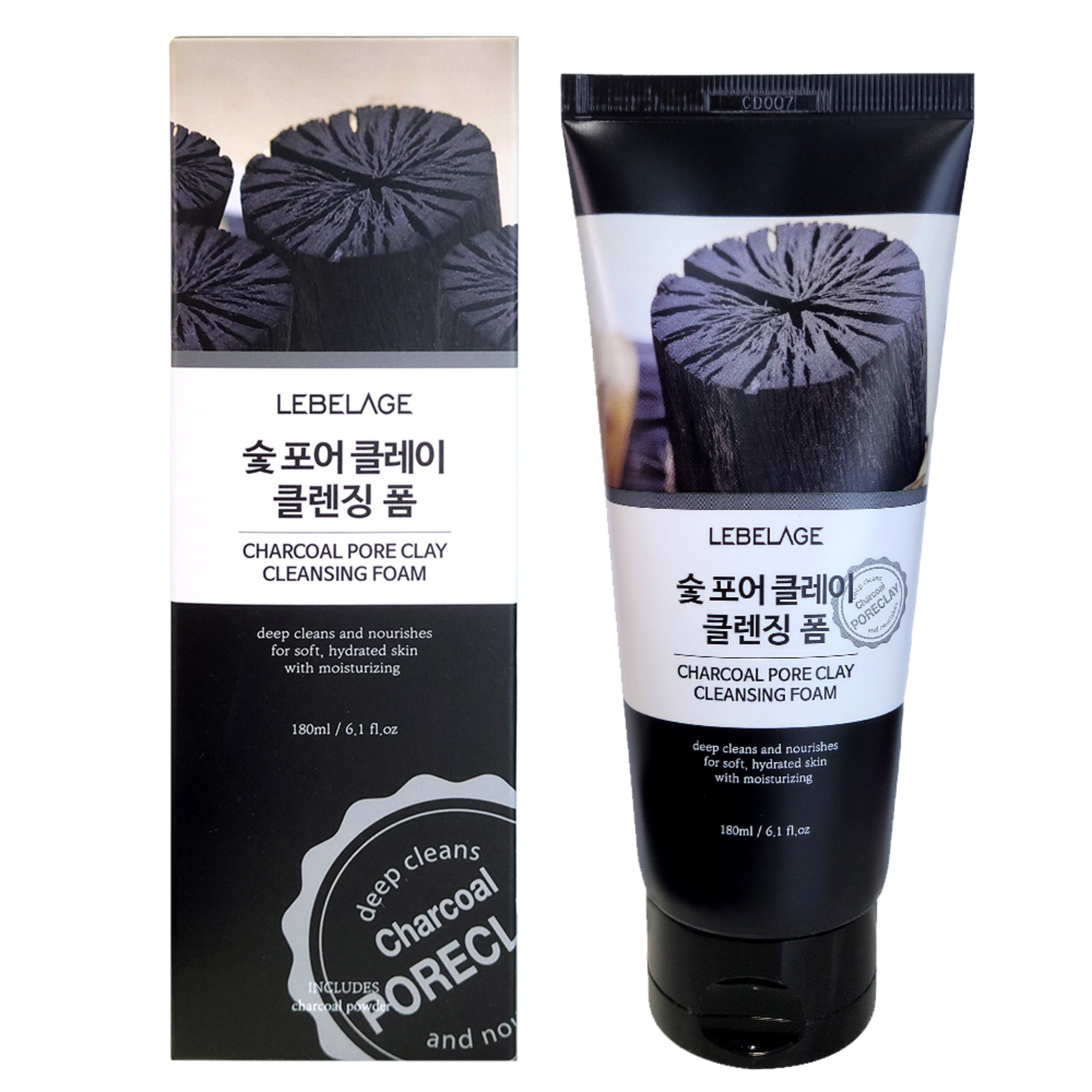 Charcoal Pore Clay Cleansing Foam 180ml