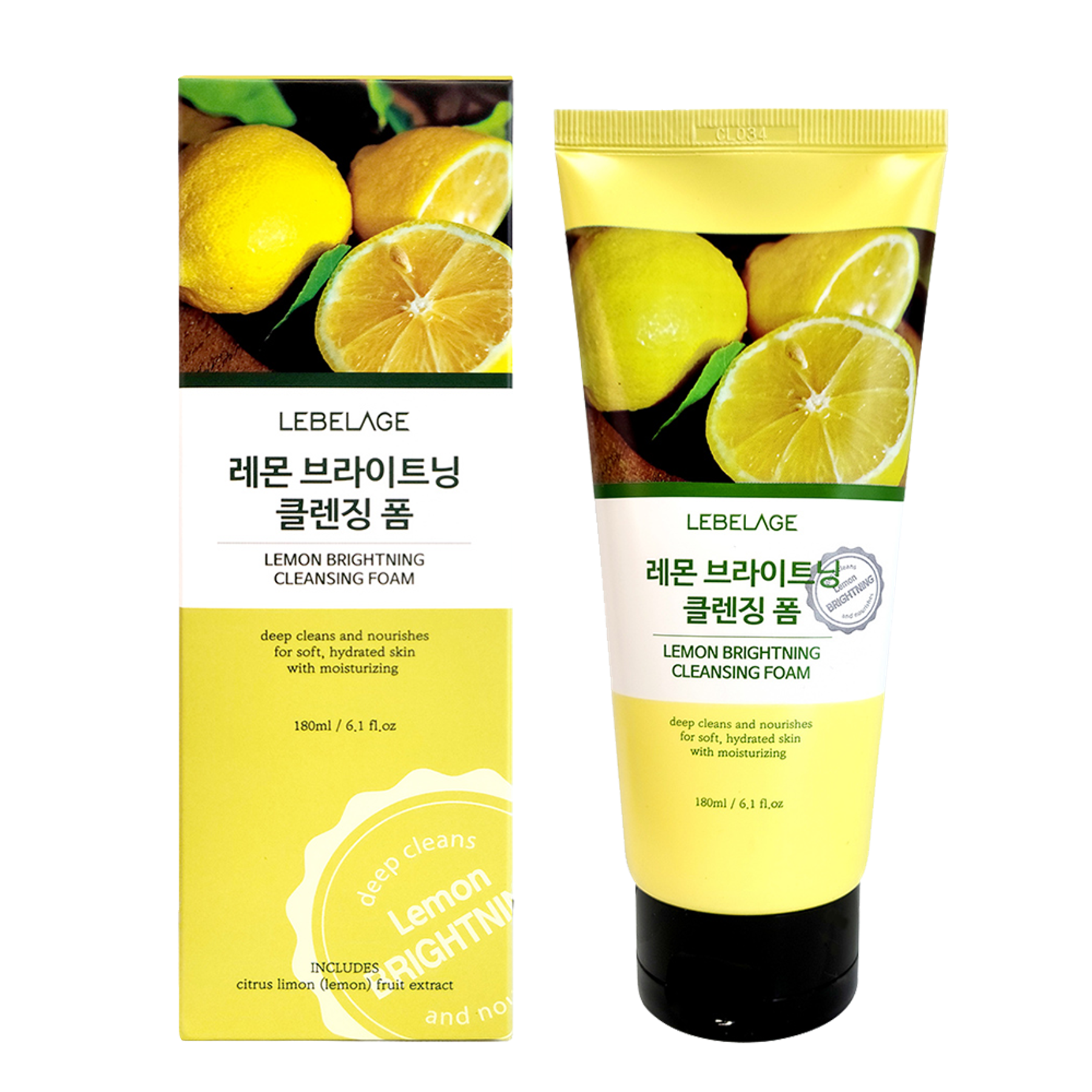 Lemon Brightening Cleansing Foam 180ml